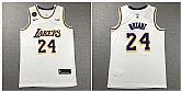 Lakers 24 Kobe Bryant White Nike KB Patch Swingman Jersey,baseball caps,new era cap wholesale,wholesale hats